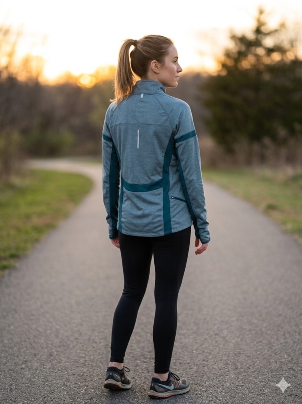 Nike Teal & Gray Utility Running Jacket